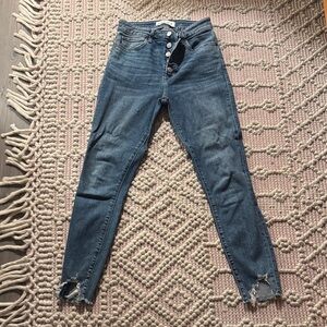 Abercrombie & Fitch High Rise Super Skinny Ankle Jeans